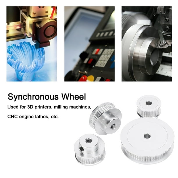 Step Timing Wheel Strong Durable Synchronous Wheel Anti-Rust CNC Engine Lathes for Timing Belts 3D Printers Milling Machines 